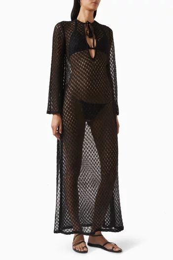 فستان للارتداء فوق ملابس السباحة برباط