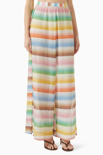 بنطال بفتحة للارتداء فوق ملابس السباحة مزيج رايون