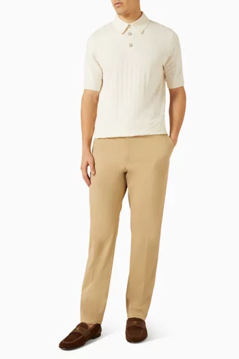 سترة بياقة بولو حرير