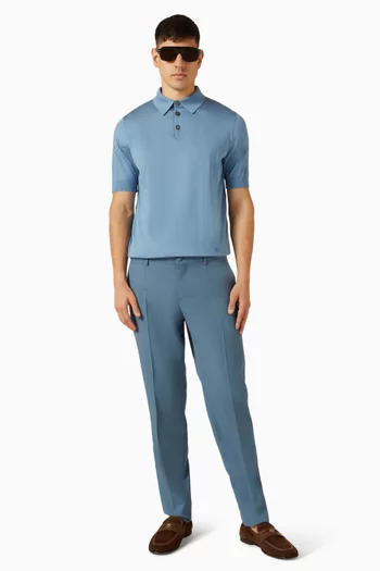 تي شيرت بولو منسوج من القطن