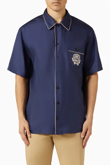 Logo Pocket Shirt in Silk