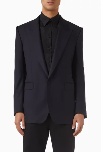 جاكيت بصف أزرار صوف