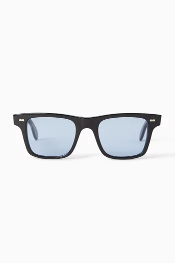 نظارة شمسية دينم بإطار دائري أسيتات حيوي صديق للبيئة