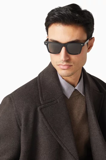 نظارة شمسية دينم بإطار دائري أسيتات حيوي صديق للبيئة