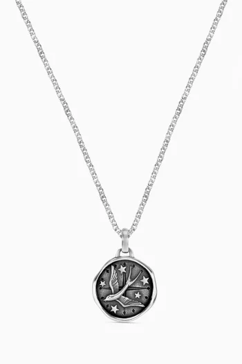 Swallow Talisman Necklace in Sterling Silver