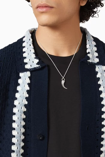 Talisman Tusk Pendant Necklace in Sterling Silver