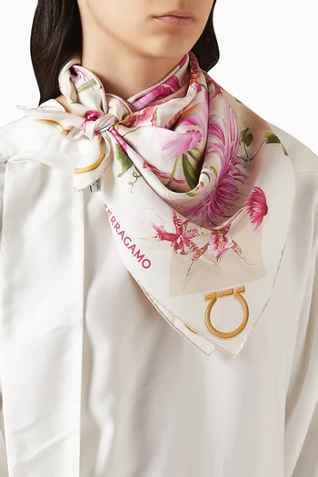Gaia-print Scarf in Silk
