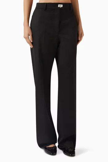 Tailored Pants in Wool Faille