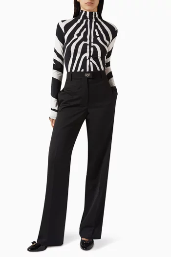 Zebra-print Top in Viscose Jersey