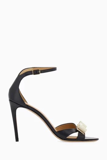 صندل روكسي بكعب 95 مم جلد