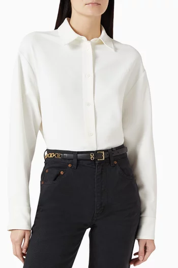 Gancini chain Belt in Leather