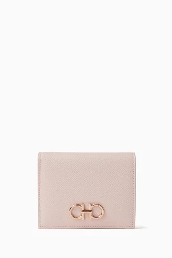 Gancini Compact Wallet in Leather