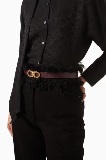 حزام جانشيني جلد بوجهين