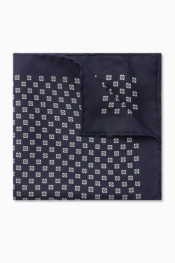 منديل جيب مزين بنقشة حرير