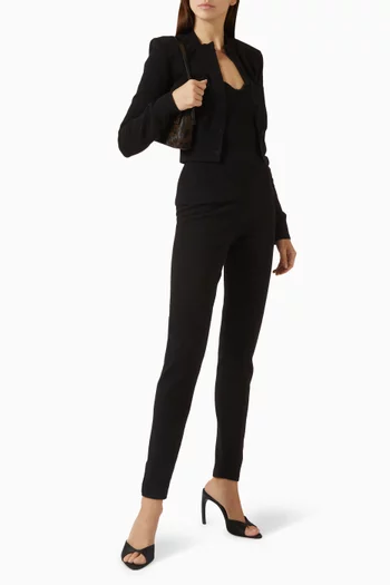 بلوزة بصدرية نسيج مضلع