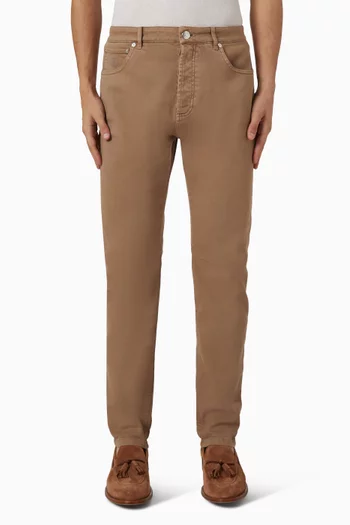 بنطال مصبوغ دينم مريح