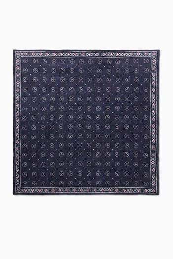 منديل جيب مزين بنقشة حرير