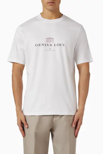 تي شيرت بطبعة قطن