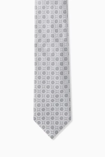 Printed Neck Tie in Silk