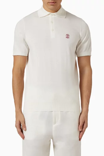 تي شيرت بولو بشعار الماركة قطن