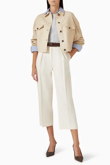 جاكيت بأزرار مزيج صوف