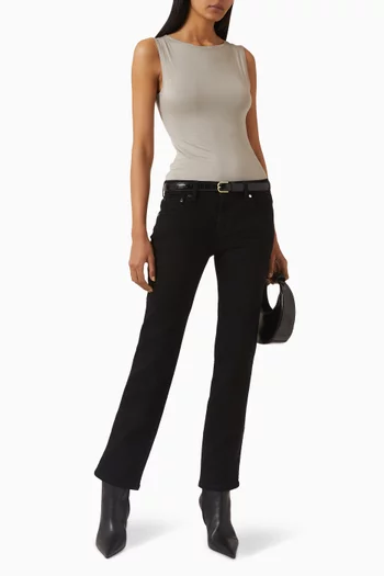 بلوزة ساوث بيفرلي بلا أكمام وفتحة رقبة على شكل قارب