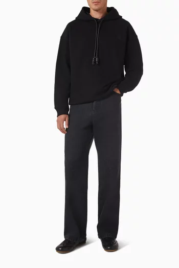 كنزة بغطاء رأس بقصة فضفاضة قطن