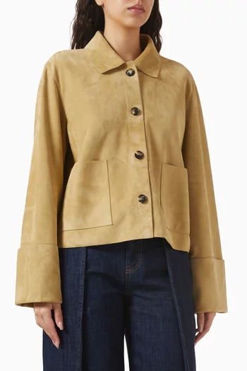 Turn-up Jacket in Suede