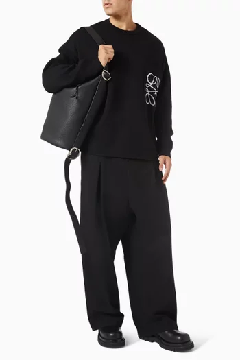 سترة بجيب بأحرف الماركة مزيج قطن