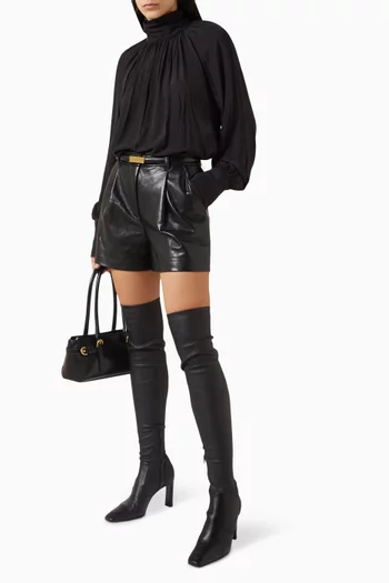 Anne High-neck Top in Chiffon