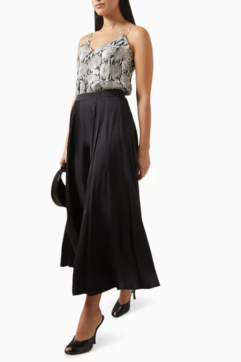 بلوزة إيلين بنقشة جلد الأفعى