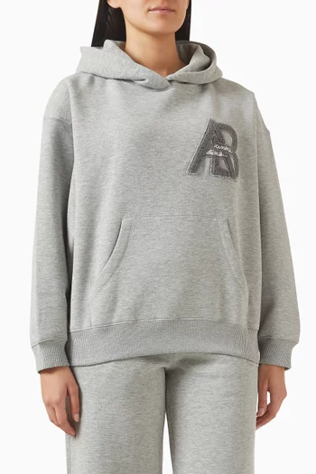 Jaci Letterman Hoodie in Cotton-fleece