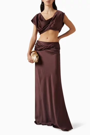 Andi Crop Top in Satin