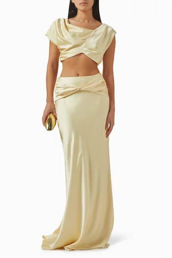 Andi Crop Top in Satin