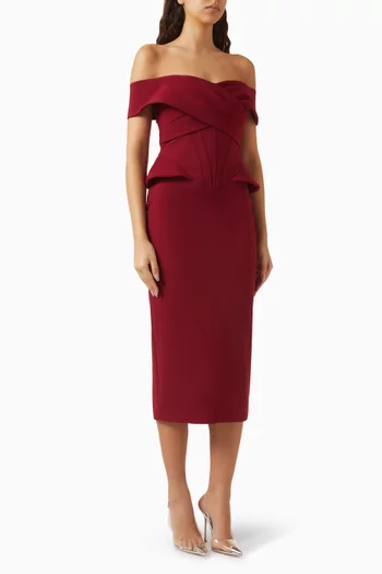 فستان بيثاني بتصميم على شكل جرس