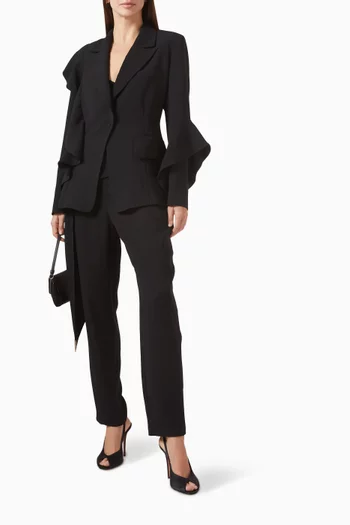 Ruffled-trim Blazer