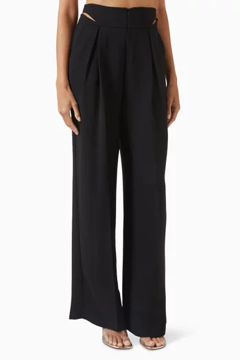 High-waisted Pleated Pants