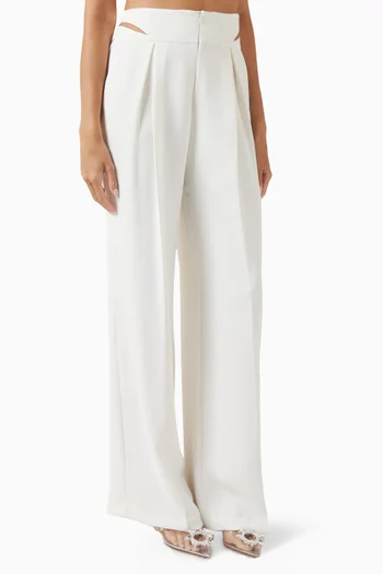 High-waisted Pleated Pants