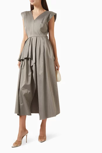 Pleated Midi Dress