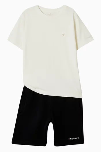 تي شيرت بشعار الماركة الصغير قطن جيرسيه