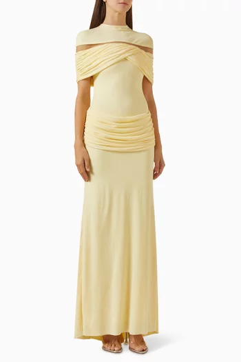 Marlene Draped Dress in Lumine Jersey