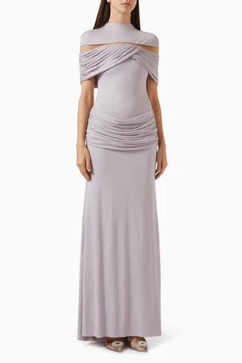 Marlene Draped Dress in Lumine Jersey