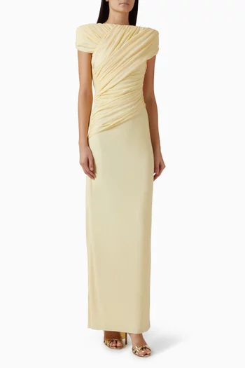 Meriel Knot-back Dress in Lumine Jersey