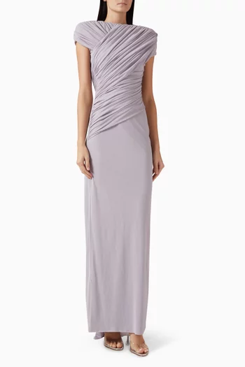 Meriel Knot-back Dress in Lumine Jersey