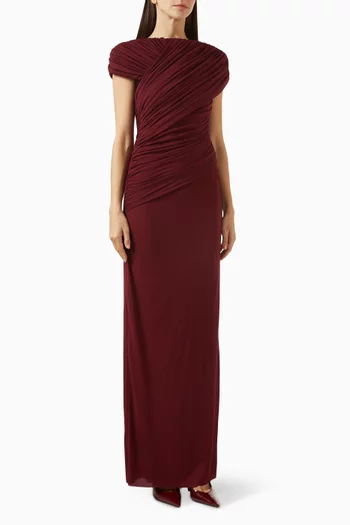 Meriel Knot-back Dress in Lumine Jersey