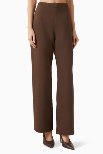 Carmelia Straight-leg Pants in Twill Suiting