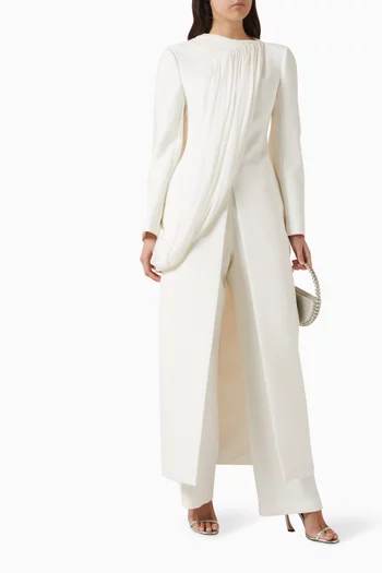 معطف كيليس بدرابيه قماش بدل تويل