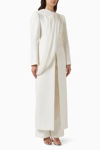 معطف كيليس بدرابيه قماش بدل تويل