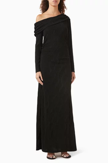 فستان ياسين بكتف مكشوف