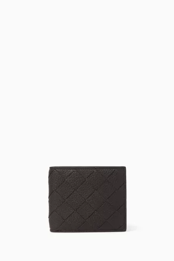 Bi-fold Wallet in Intrecciato Leather